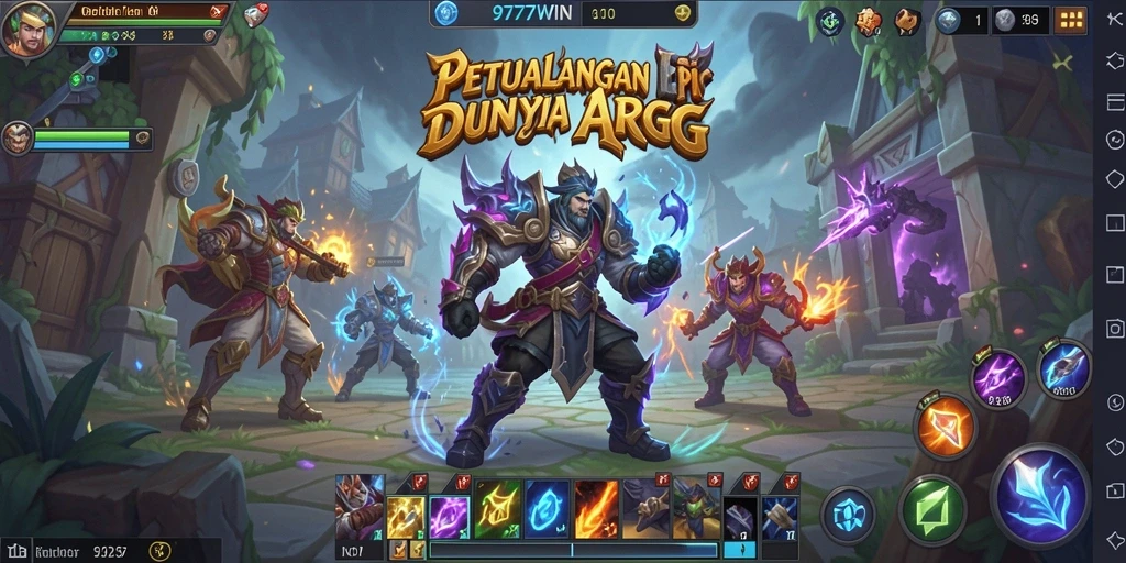 Screenshot gameplay 9777WIN menampilkan aksi seru dalam pertempuran ARPG.