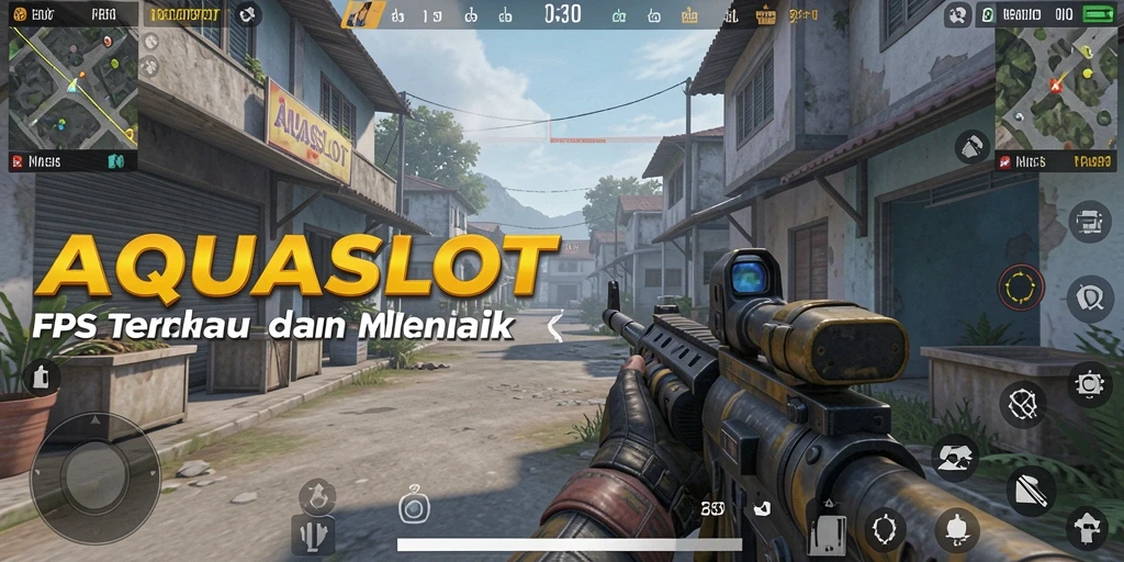 Tampilan gameplay AQUASLOT dengan pertempuran yang mendebarkan dan grafis memukau.