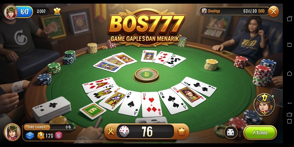 Gameplay seru Gaple di BOS777 yang dapat dimainkan bersama teman.