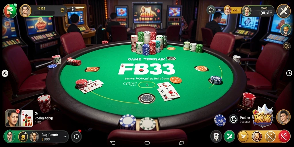 Screenshot gameplay FB333 menampilkan aksi poker yang seru dan menarik.