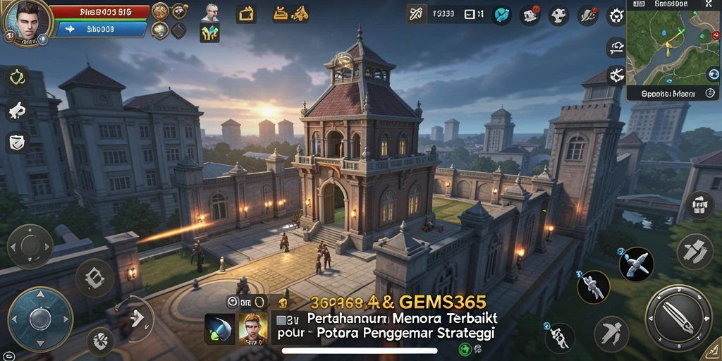 GEMS365 menampilkan aksi menegangkan dalam pertahanan menara.