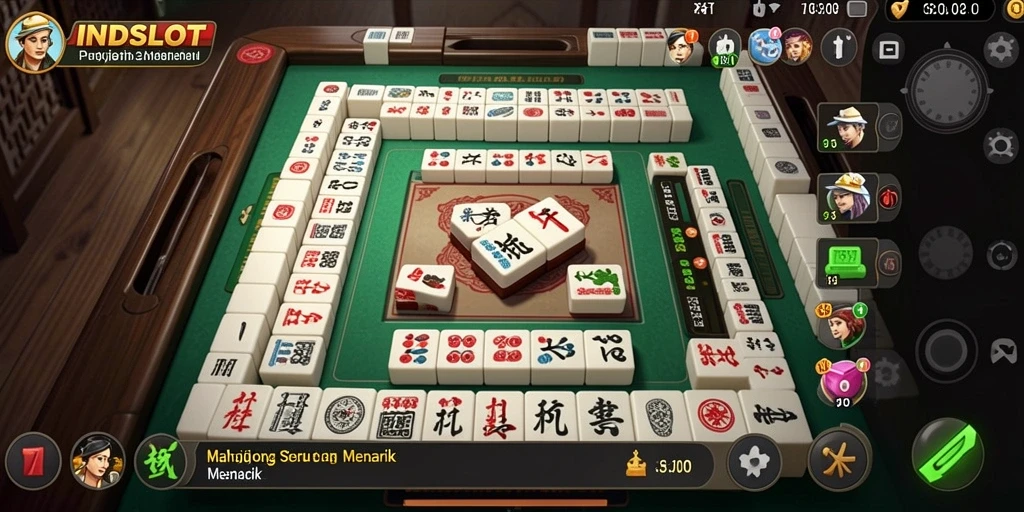 Tampilan screenshot INDSLOT menampilkan gameplay Mahjong yang seru dan menantang.