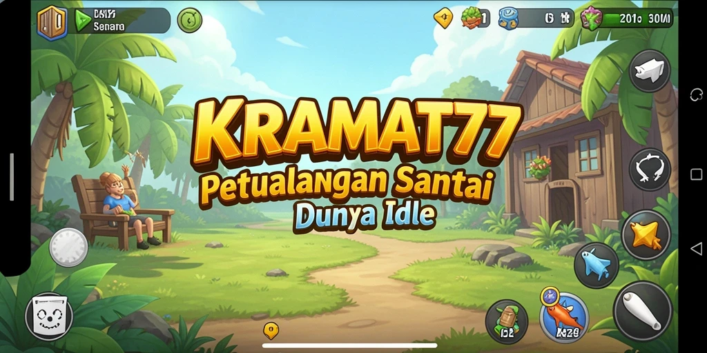 Tangkapan layar menampilkan gameplay menarik dari KRAMAT77 dengan karakter yang beraksi.