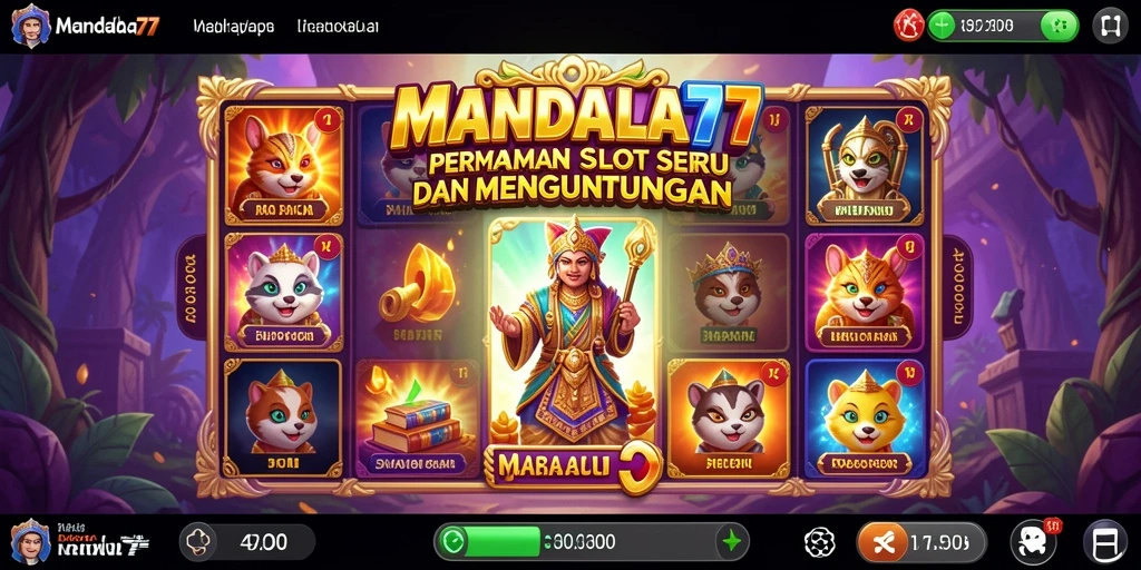 Tampilan menarik gameplay Slot MANDALA77 dengan efek visual memukau.