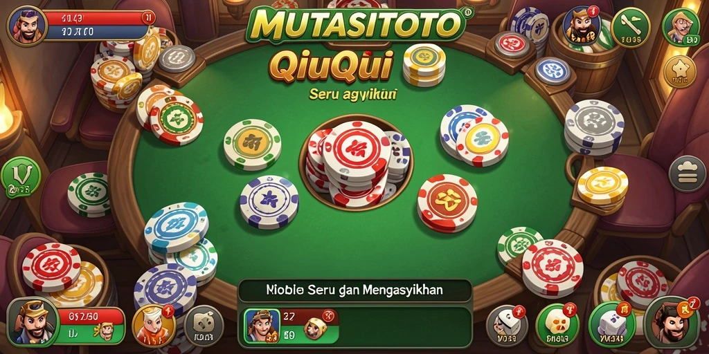 Tampilan gameplay QiuQiu yang menegangkan di MUTASITOTO.