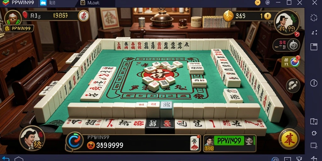 Tampilan permainan PPWIN99 dengan antar muka yang menarik dan gameplay Mahjong.