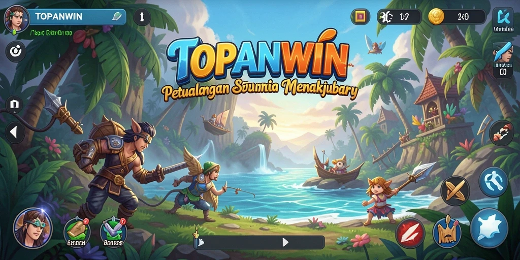 Screenshot gameplay TOPANWIN yang menunjukkan petualangan mendebarkan.